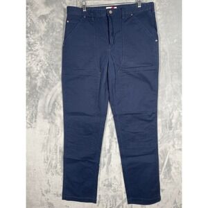 Best Made Co Mens Navy Blue Double Knee Carpenter Pants 36W 34L B2169